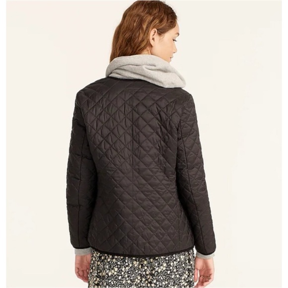 J. Crew Quilted Puffer Lady Jacket with PrimaLoft Black - Picture 7 of 11